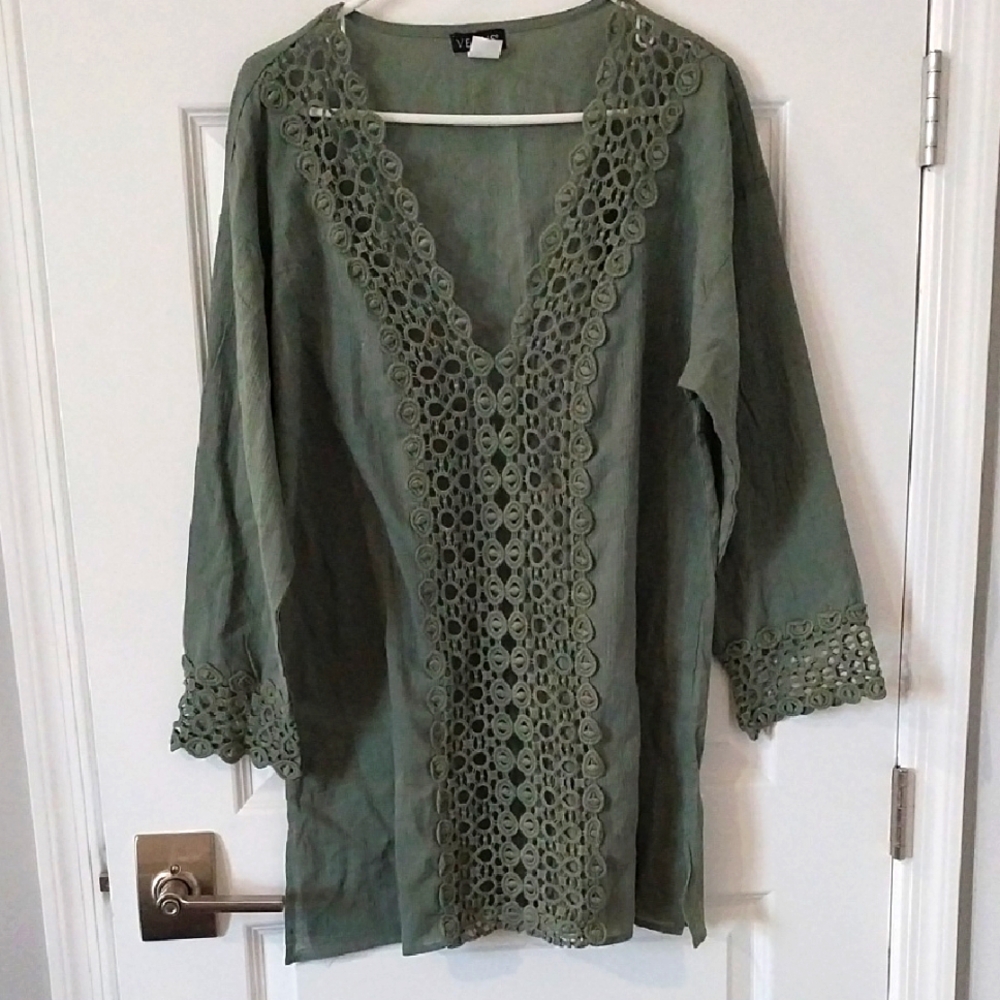VENUS Olive Green Coverup NWOT M